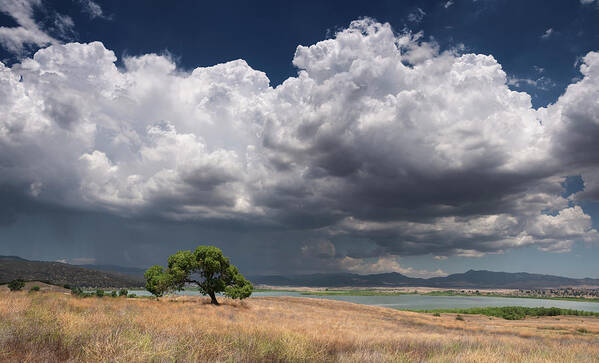 San Diego Poster featuring the photograph Large Monsoon Clouds Over Lake Henshaw by William Dunigan