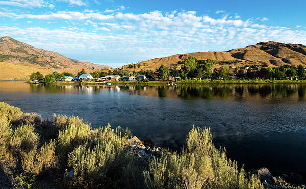 Methow River Reflections Of Pateros Poster featuring the photograph Methow River Reflections of Pateros by Tom Cochran