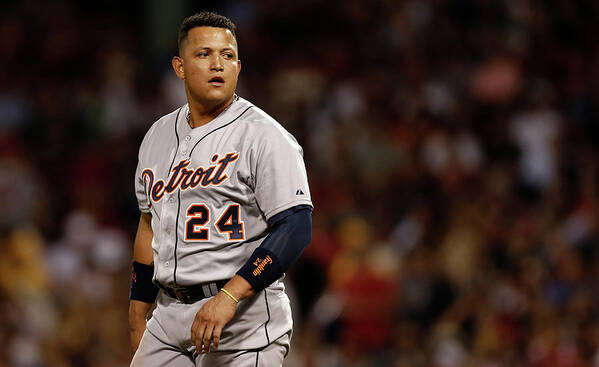 Second Inning Poster featuring the photograph Miguel Cabrera by Winslow Townson
