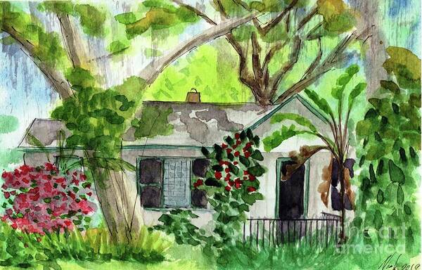 Old Florida Poster featuring the painting Old Florida Home by Vicki B Littell