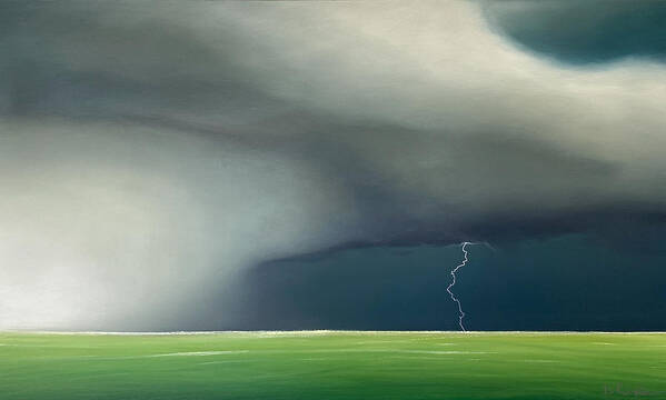 Derek Kaplan Poster featuring the painting Opt.6.20 'Storm' by Derek Kaplan