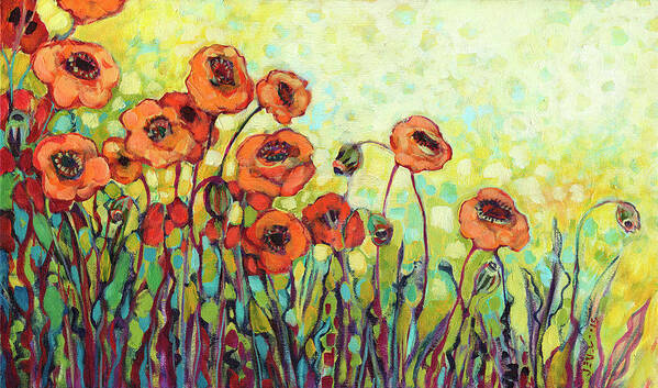 Orange Poster featuring the painting Orange Poppies by Jennifer Lommers