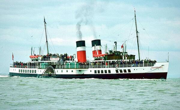  Poster featuring the photograph PS Waverley Paddle Steamer 1977 by Gordon James