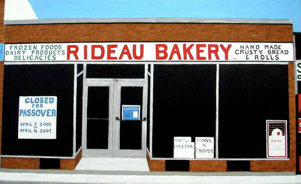 Building Poster featuring the painting Rideau Bakery by Stephanie Moore