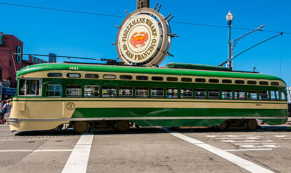 1051 Poster featuring the photograph San Francisco Streetcar 1051 by Anthony Sacco