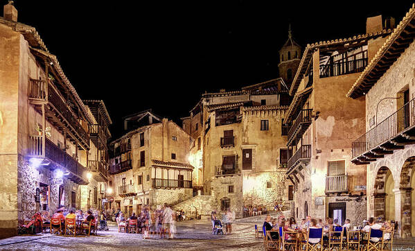 Albarracin Poster featuring the photograph Summer Night in Albarracin Spain by Weston Westmoreland