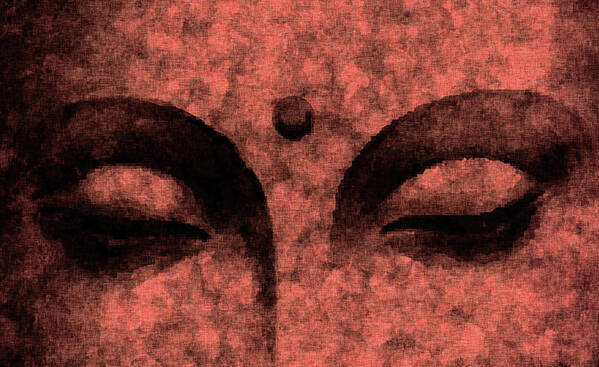 Buddha Poster featuring the mixed media The Inner Sky - Buddha in Meditation 03 by Studio Grafiikka
