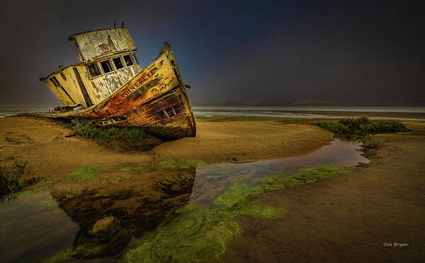 Dramatic Poster featuring the photograph The Wreck of the Point Reyes by Tim Bryan