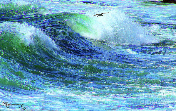 Water Poster featuring the photograph Wave to Me by Mariarosa Rockefeller
