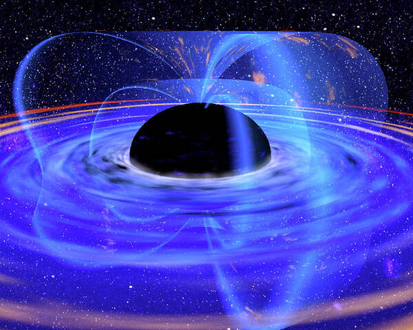 Mcg-6-30-15 Poster featuring the photograph Energy-releasing Black Hole #1 by Nasa