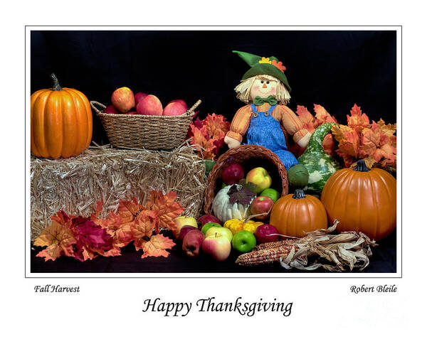 Pumpkin Poster featuring the photograph Happy Thanksgiving #1 by Gene Bleile Photography 