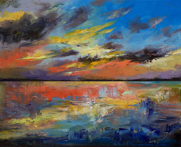 Key West Poster featuring the painting Key West Florida Sunset by Michael Creese