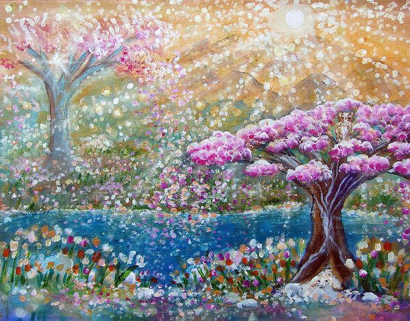 Spring Poster featuring the painting Light of Spring by Ashleigh Dyan Bayer