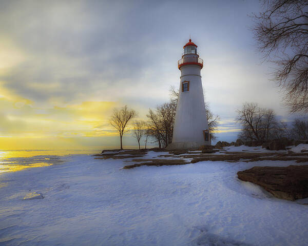 Erie Poster featuring the photograph Marblehead Lighthouse Lake Erie #1 by Jack R Perry