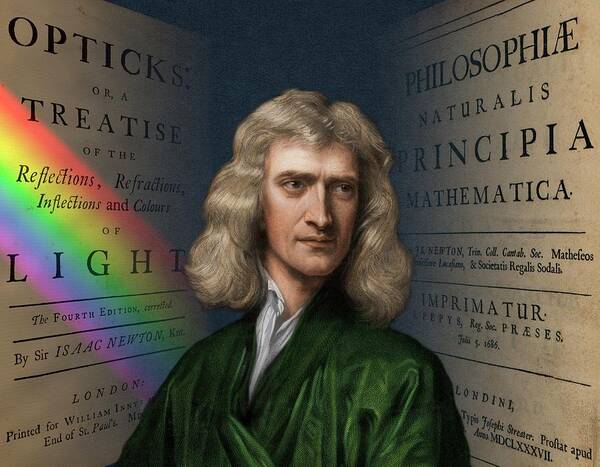 Colors Poster featuring the photograph Portrait Of Isaac Newton #1 by David Parker