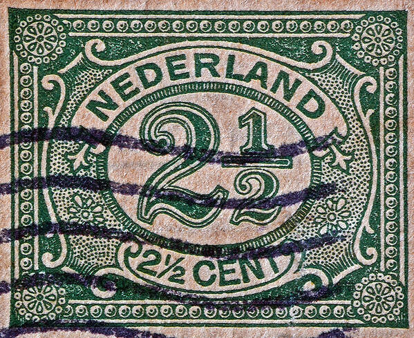 1899 Poster featuring the photograph 1899 Netherlands Stamp by Bill Owen