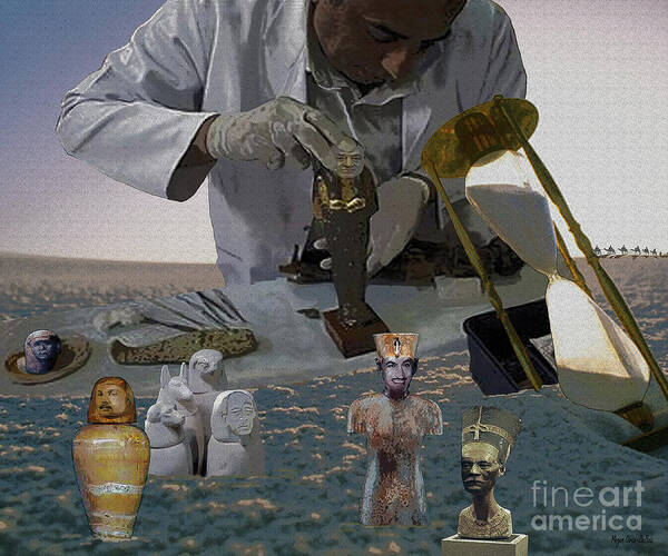 Anwar Sadat Poster featuring the digital art Egyptian Artifacts #2 by Megan Dirsa-DuBois