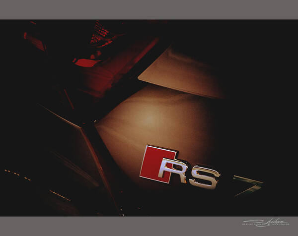 2014 Poster featuring the photograph 2014 Audi RS7 Logo Rear by Shehan Wicks