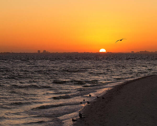 Sunrise Poster featuring the photograph A New Day - Sanibel Island by Kim Hojnacki