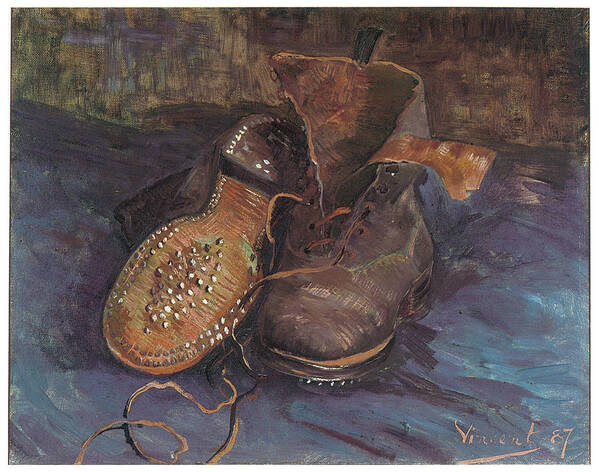 Vincent Van Gogh Poster featuring the painting A Pair of Boots by Vincent Van Gogh