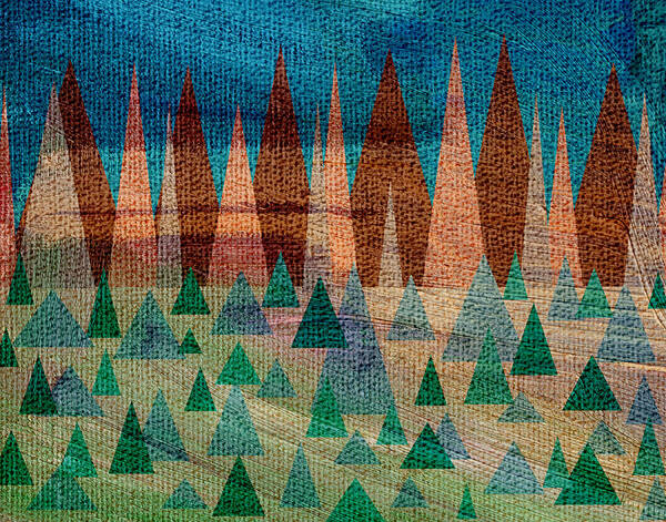 Abstract Forest Poster featuring the painting Abstract Forest by Bonnie Bruno