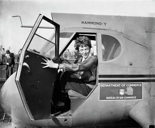 Amelia Earhart Poster featuring the photograph Amelia Earhart by Library Of Congress
