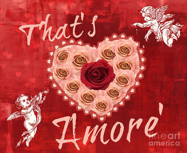  Digital Art Poster featuring the digital art Amore Valentine by Mindy Bench