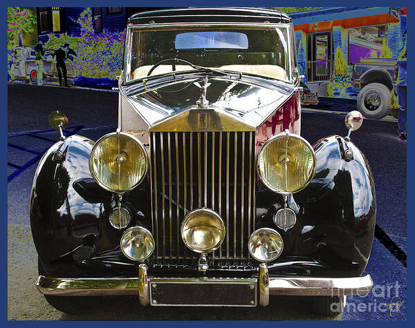 Antique Rolls Royce Poster featuring the digital art Antique Rolls Royce by Victoria Harrington