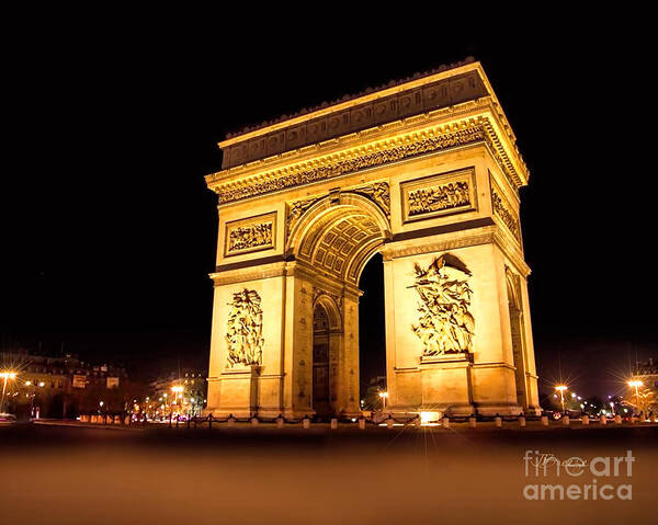 Arc De Triomphe Poster featuring the photograph Arc de Triomphe.Paris by Jennie Breeze