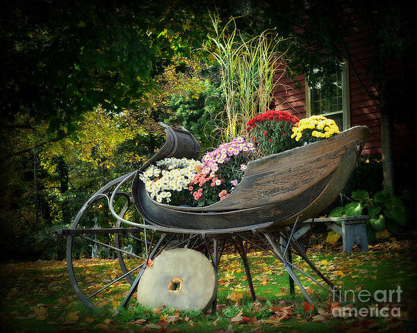Autumn Poster featuring the photograph Autumn Sleigh by Lila Fisher-Wenzel