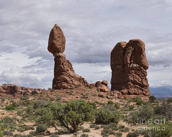 Balanced Rock Poster featuring the photograph Balanced Rock by Dave Hutchinson