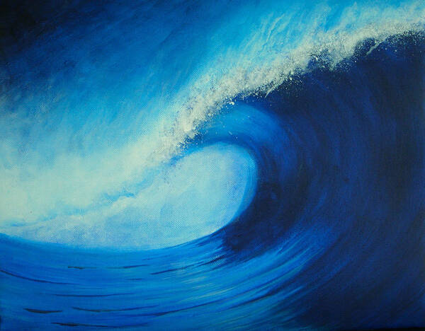 Surf Poster featuring the painting Big Blue by Nelson Ruger