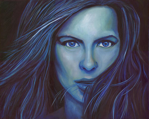 Blue Poster featuring the painting Blue Kate by Joe Maracic