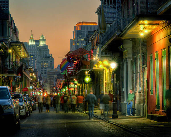 New Orleans Poster featuring the photograph Bourbon Sunset by Ray Devlin