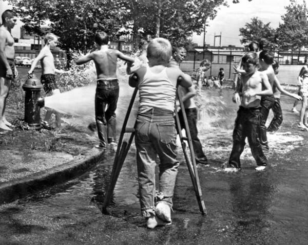 10-11 Years Poster featuring the photograph Boy With Broken Leg by Underwood Archives