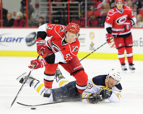 North Carolina Poster featuring the photograph Buffalo Sabres V Carolina Hurricanes by Grant Halverson