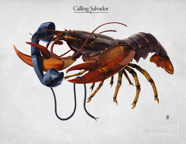 Illustration Poster featuring the mixed media Calling Salvador by Rob Snow