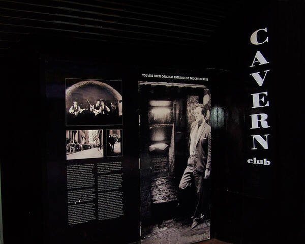 Beatles Poster featuring the photograph Cavern Club original doorway Liverpool UK by Steve Kearns