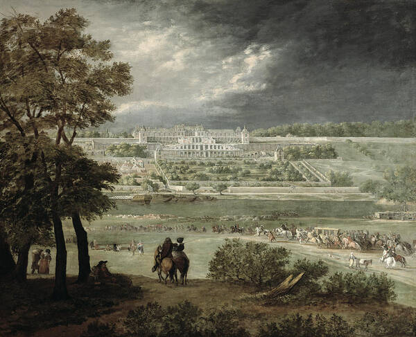 Landscape Poster featuring the photograph Château Of St. Germain-en-laye In 1655 Oil On Canvas by Adam Frans van der Meulen