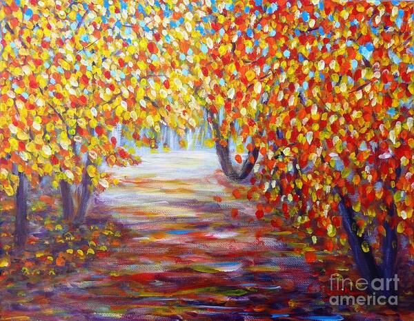 Painting Poster featuring the painting Colorful Autumn by Cristina Stefan