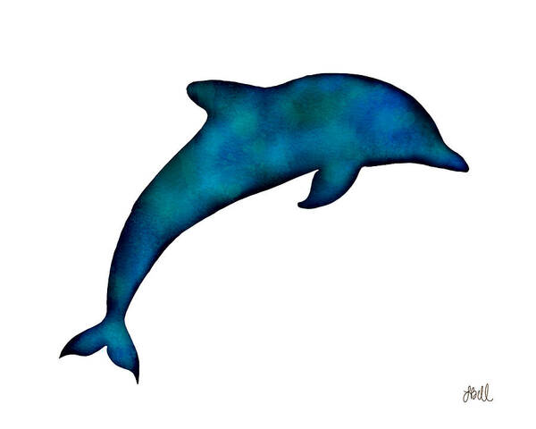 Dolphin Poster featuring the painting Dolphin by Laura Bell