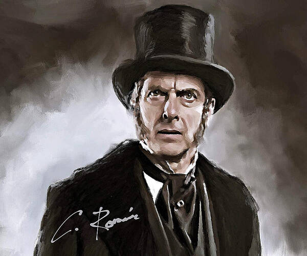 Digital Poster featuring the painting Dr. Who by Charlie Roman