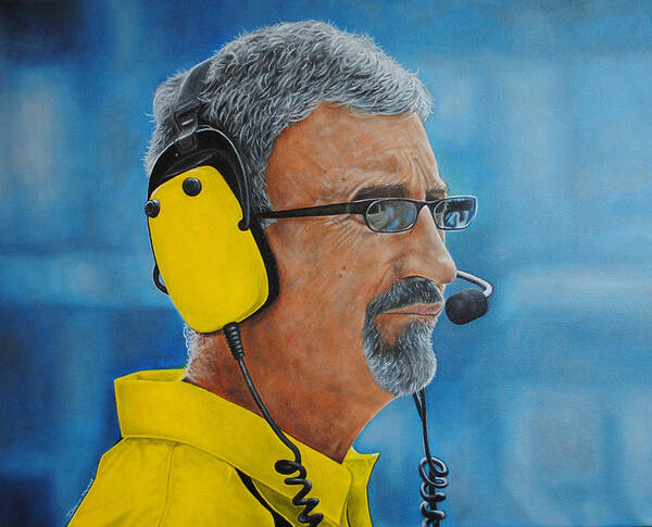 Eddie Jordan Poster featuring the painting Eddie Jordan by David Dunne