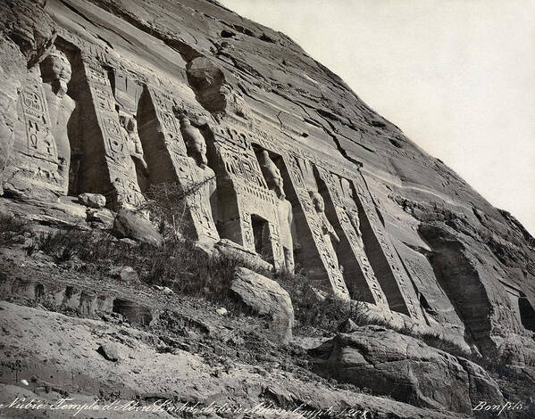 13th Century B. C. Poster featuring the photograph Egypt Abu Simbel Temple by Granger