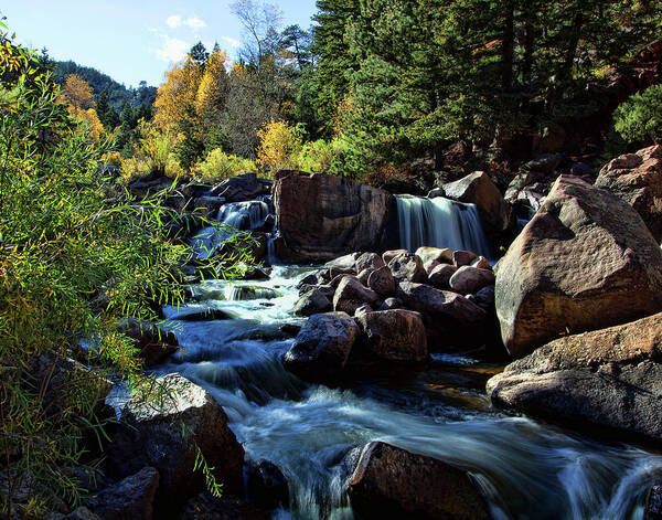 Autumn Colors Poster featuring the photograph El Dorado Falls by Jim Garrison