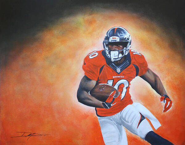 Nfl Poster featuring the drawing Emmanuel Sanders by Don Medina