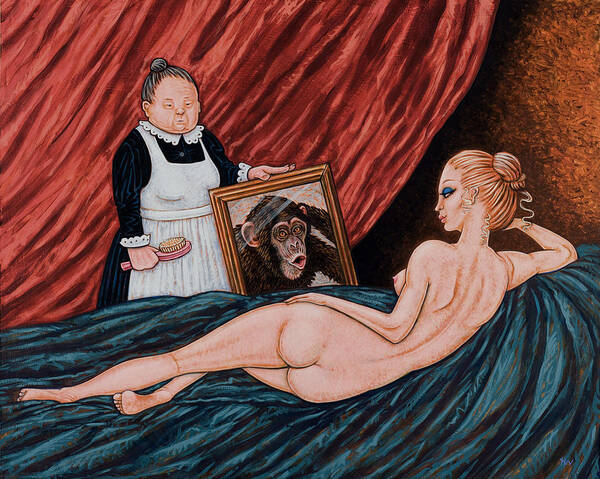 Vanity Poster featuring the painting Evolution of Venus by Holly Wood