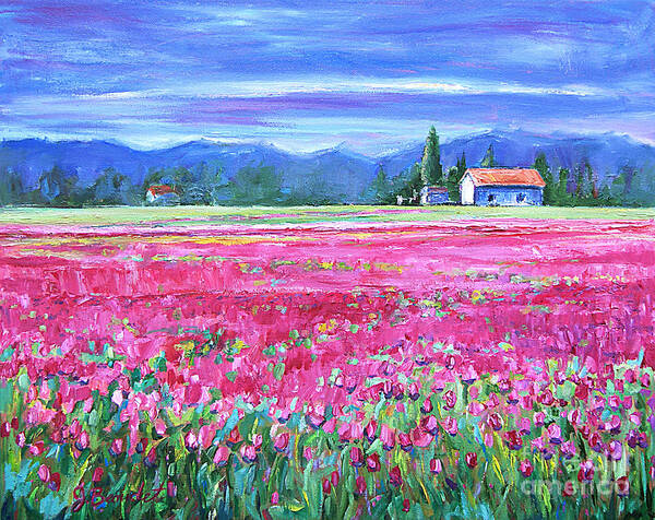  Poster featuring the painting Field of Poppies by Jennifer Beaudet