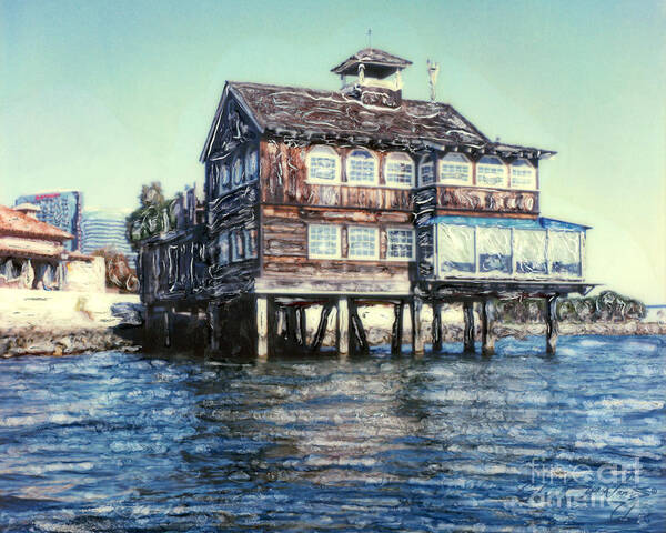 Fish Shanty Seaport Village Poster featuring the photograph Fish Shanty by Glenn McNary