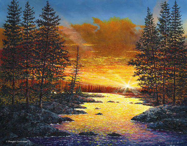 Landscape Poster featuring the painting Fleeting Light by Douglas Castleman
